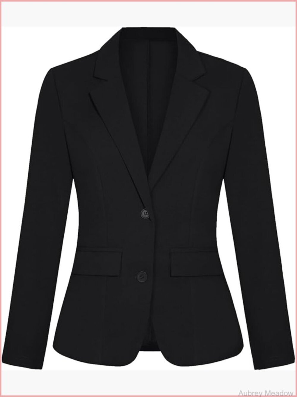 Long Sleeve Notch Lapel Button Front Blazer with Pockets